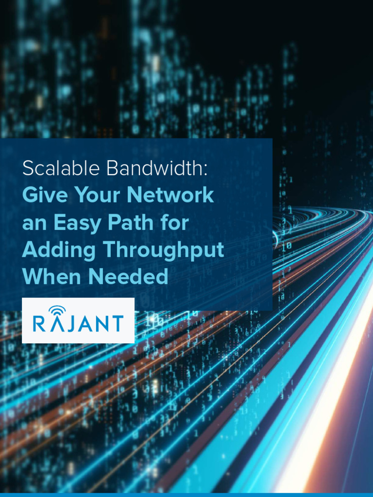 Rajant Scalable Bandwidth Whitepaper | PDF | Computer Network ...