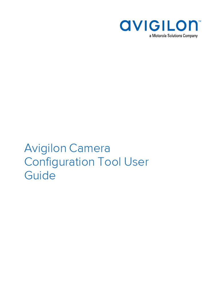 Avigilon Camera Configuration Tool en PDF Ip Address Login