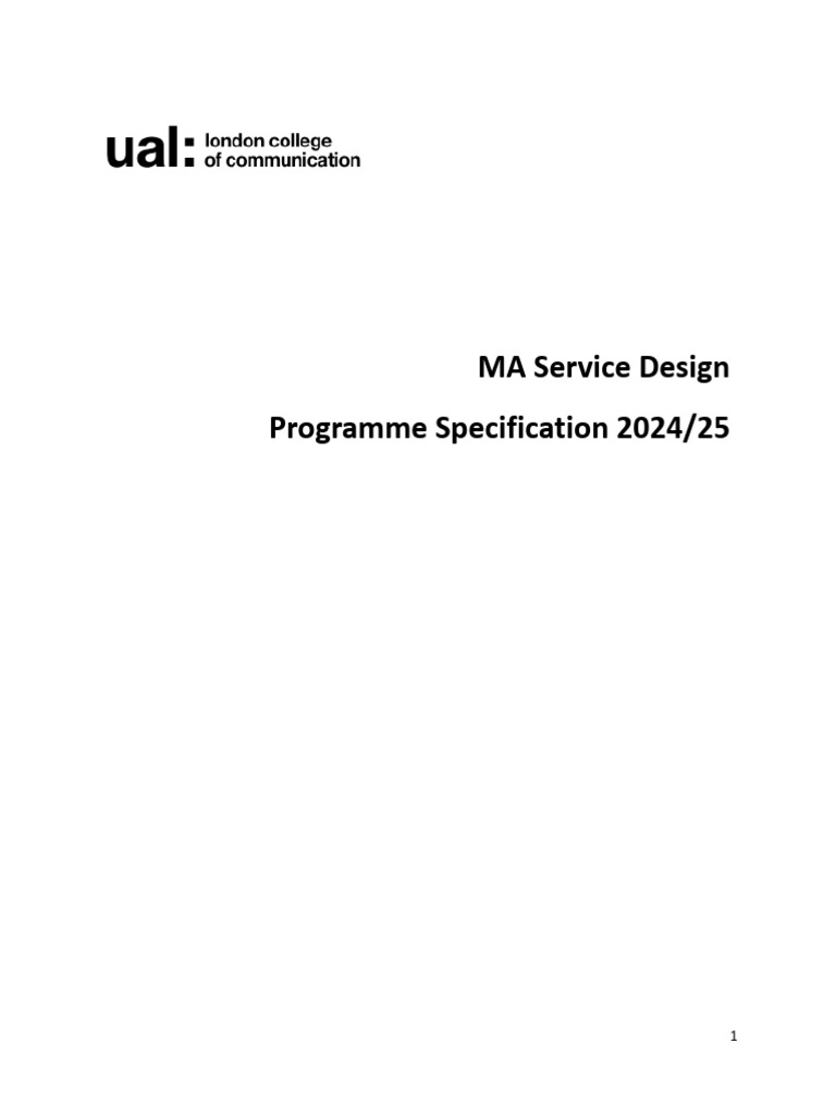 MA Service Design Overview | PDF | Methodology | Evaluation