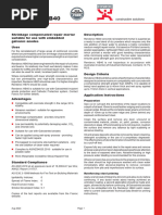 Renderoc HB70 TDS | PDF | Concrete | Building Materials