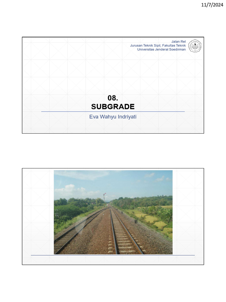 Konstruksi Jalan Rel: Subgrade dan Drainase | PDF | Teknologi & Rekayasa
