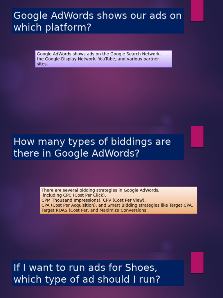 Google Ads Interview Questions Guide | PDF | Online Advertising ...