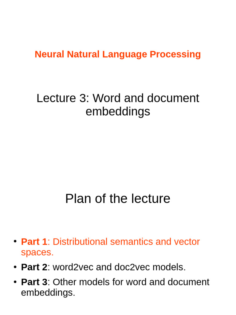 Word and Document Embeddings | PDF | Applied Mathematics