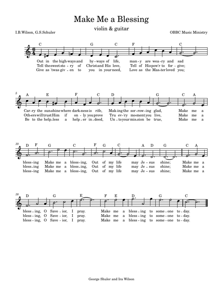 Make me a blessing pdf