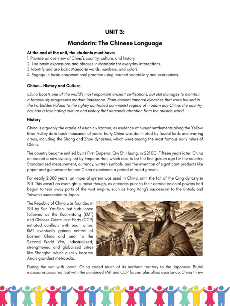 Unit 3 Mandarin | PDF