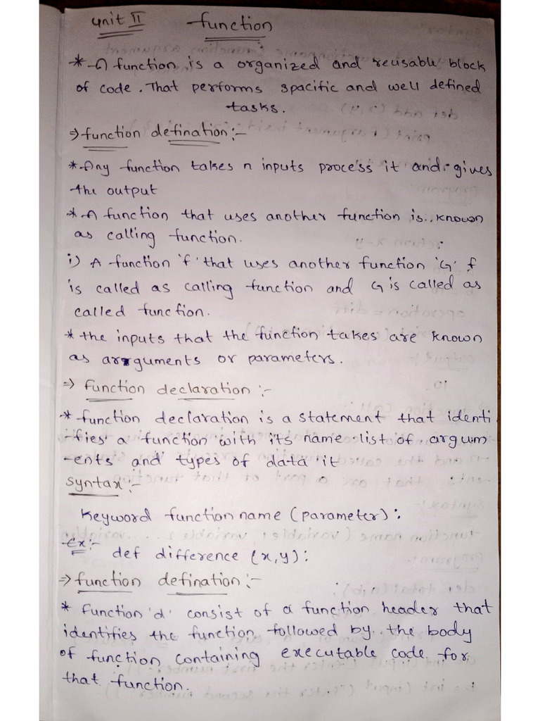 Python Notes Unit 2 | PDF