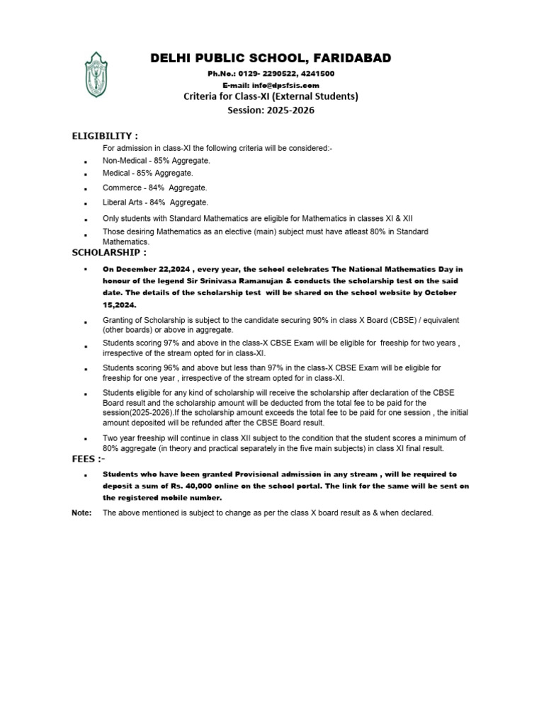 Upload on website of class xi criteria pdf educational stages