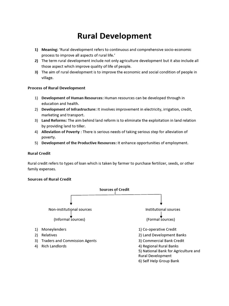 Understanding Rural Development Concepts | PDF | Agriculture | Organic ...