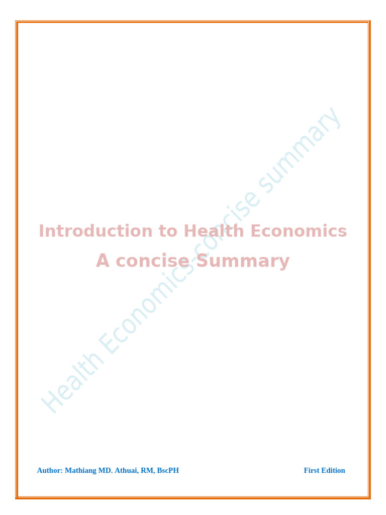 Health Economics Course Overview | PDF | Economics | Health Economics