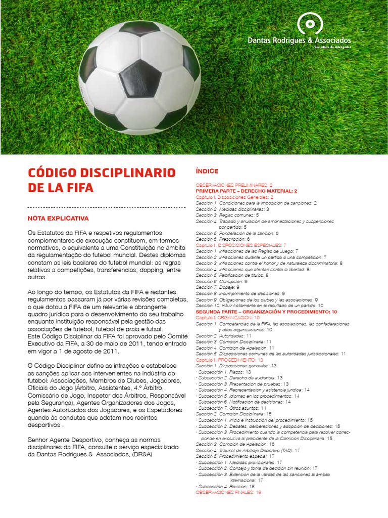 Código Disciplinario de la FIFA 2023 | PDF | Asociación de Futbol ...