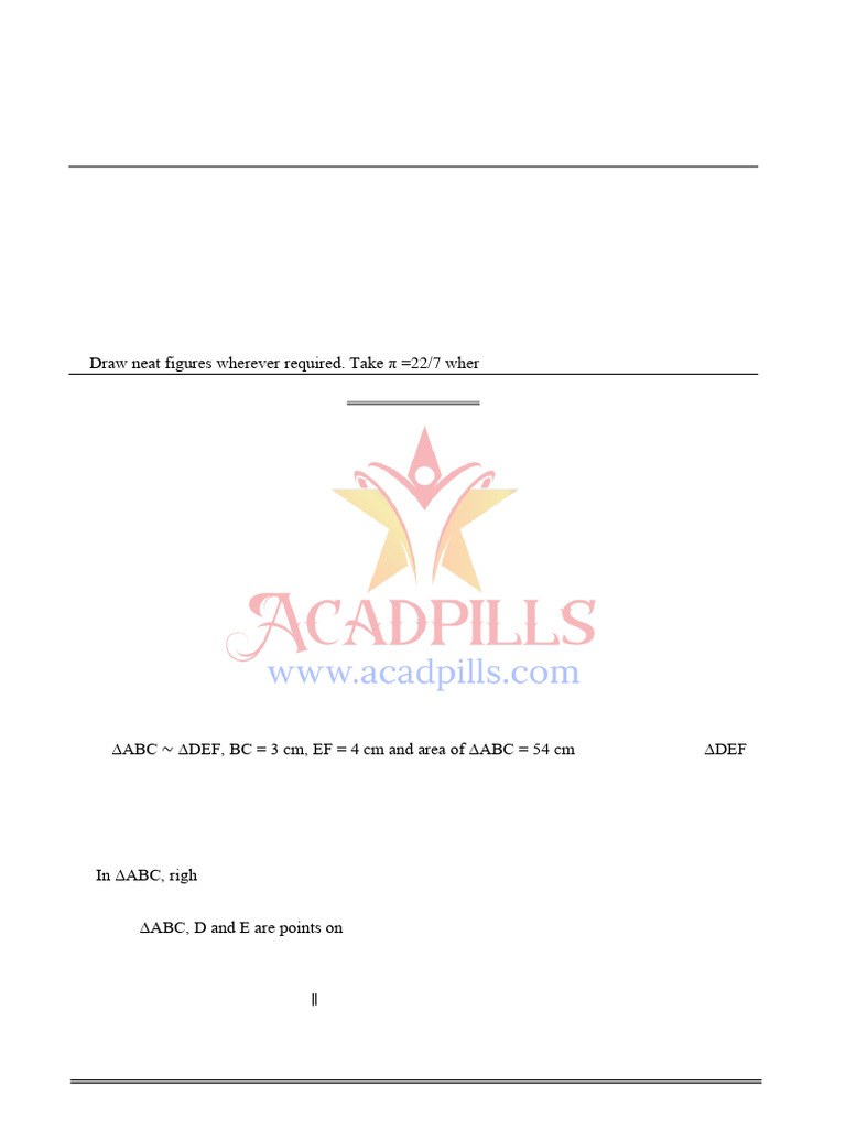 Class X Mathematics Sample Paper 2023 | PDF | Circle | Sphere