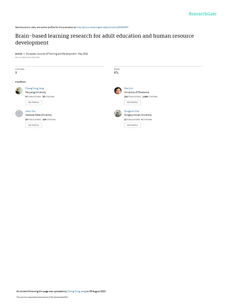 Brain Based Learning Pdf Learning Methodology