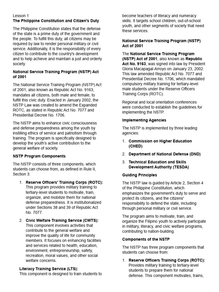 Nstp Module 1111 | PDF | President Of The Philippines | World Politics