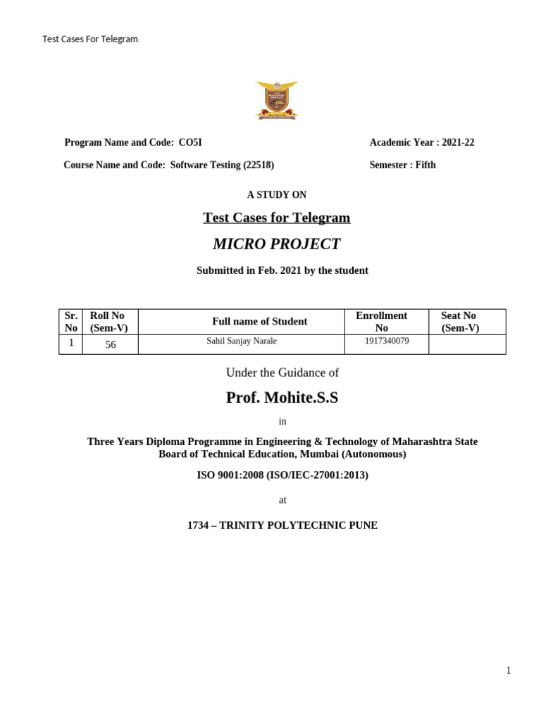 Test Cases for Telegram Software Testing | PDF | Software Testing ...
