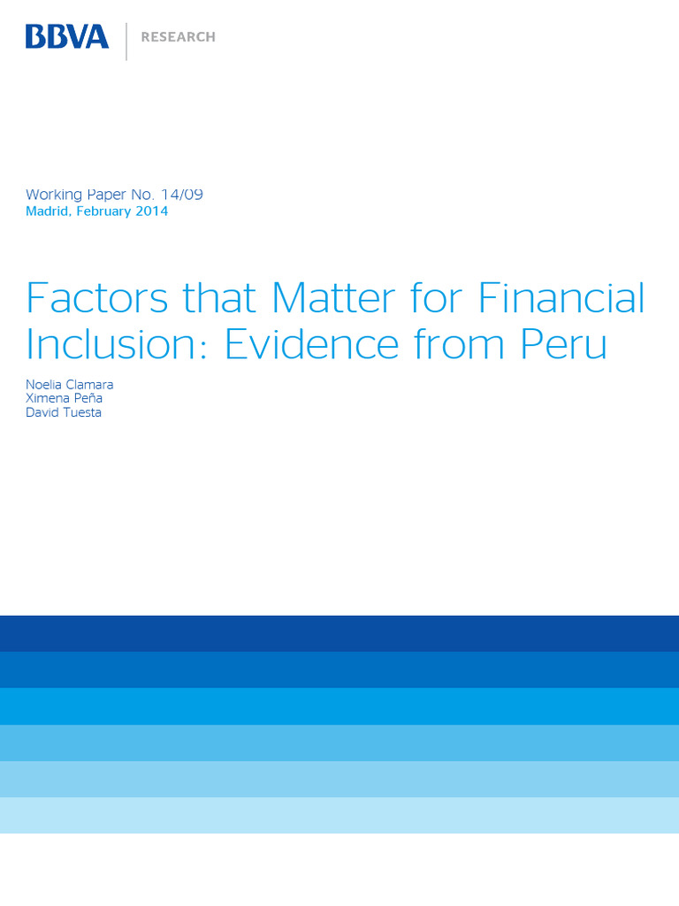 Financial Inclusion Factors in Peru | PDF | Financial Inclusion ...