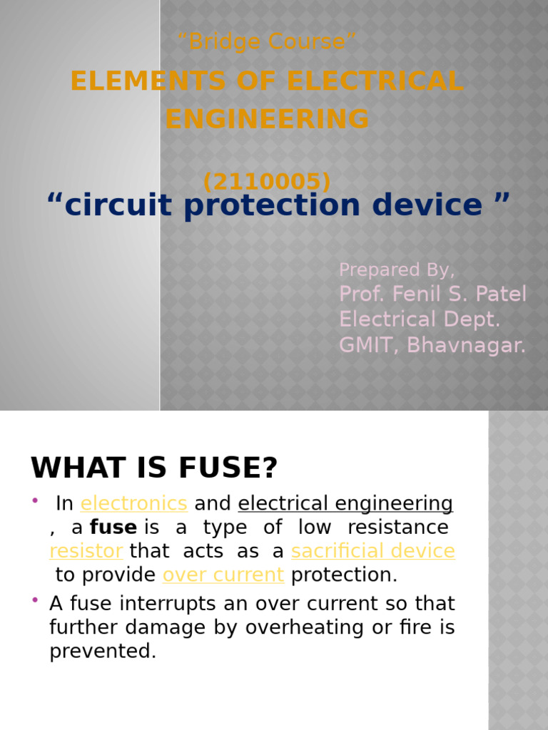 Understanding Fuses and Circuit Breakers | PDF