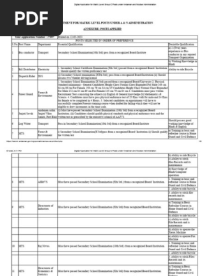 Digital Application for Matric Level Group C Posts under Andaman and Nicobar Administration MADHAV