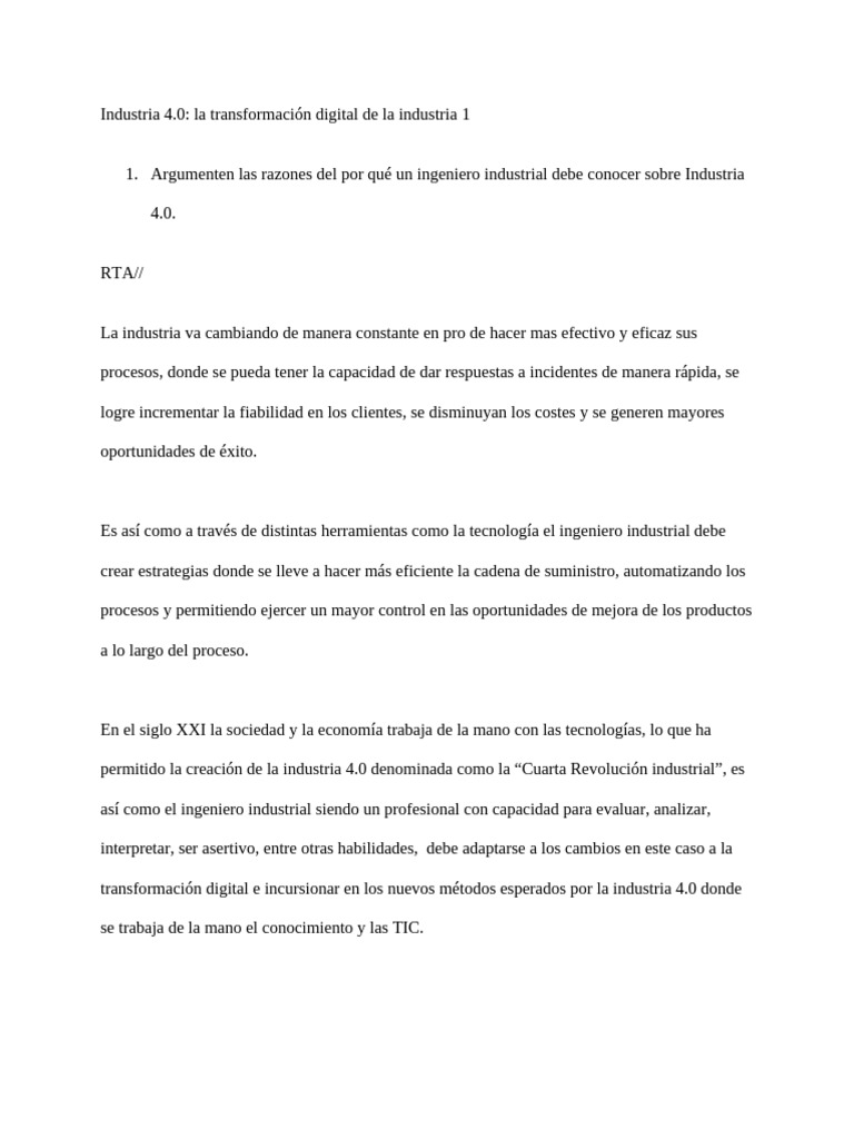 Industria 4.0 La Transformación Digital de La Industria | PDF ...