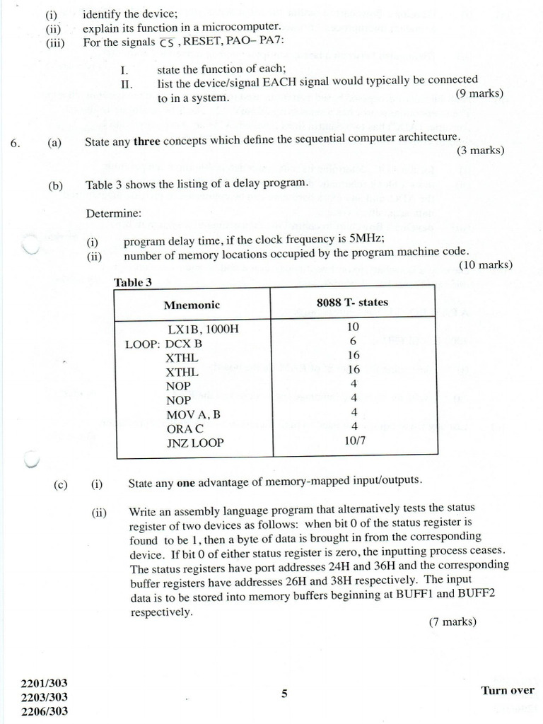 Microprocessor Systems - Nov 2010-5 | PDF
