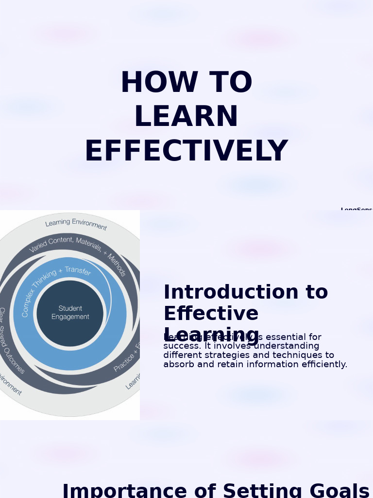 The ways to learn pdf learning cognition