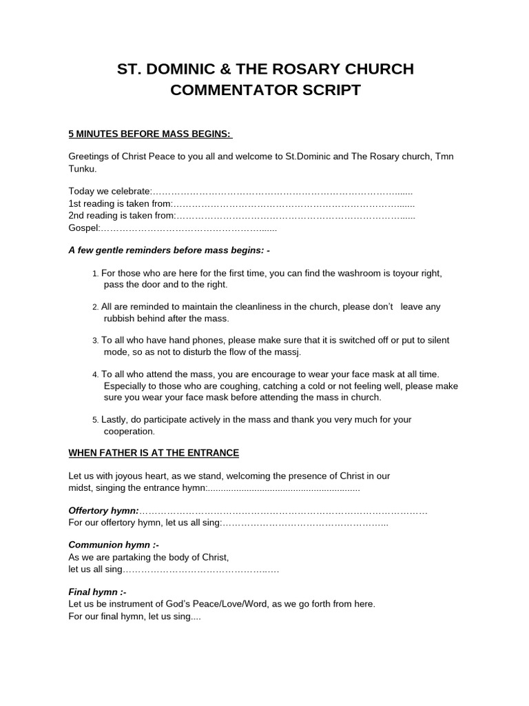 English-Commentator Skrip | PDF