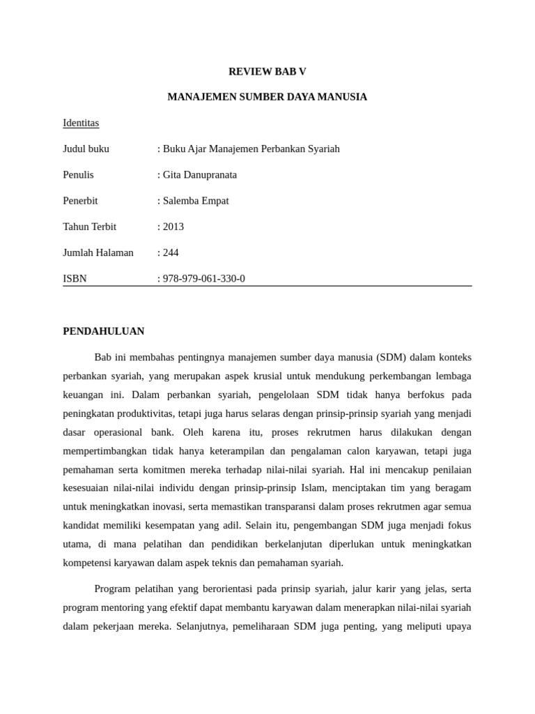 Review Bab V | PDF