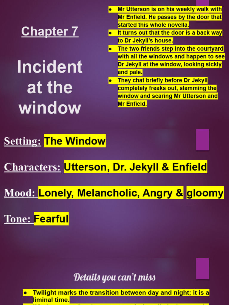 Jekyll's Turmoil at the Window | PDF | Strange Case Of Dr Jekyll And Mr ...