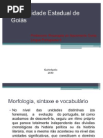 Morfologia Sintaxe e Vocabulario