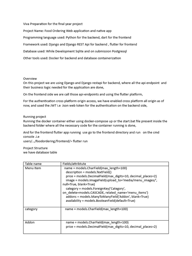 Viva preparation for the final year project pdf computing software