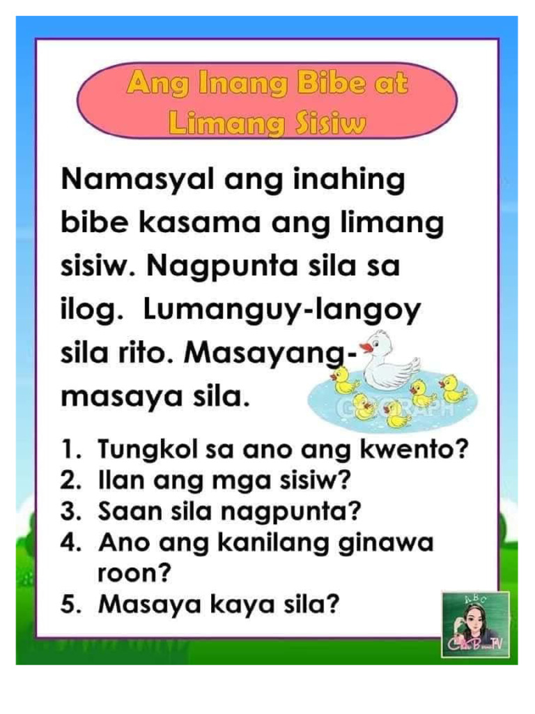 Filipino Reading Comprehension (Part 2) | PDF