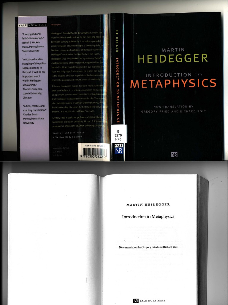 Heidegger Introduction To Metaphysics