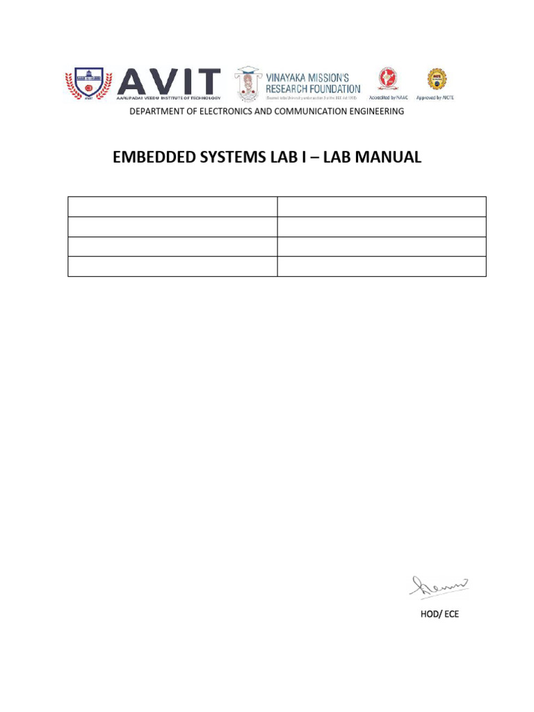 Embedded Systems Lab Manual 8051 | PDF | Electric Motor | Microcontroller