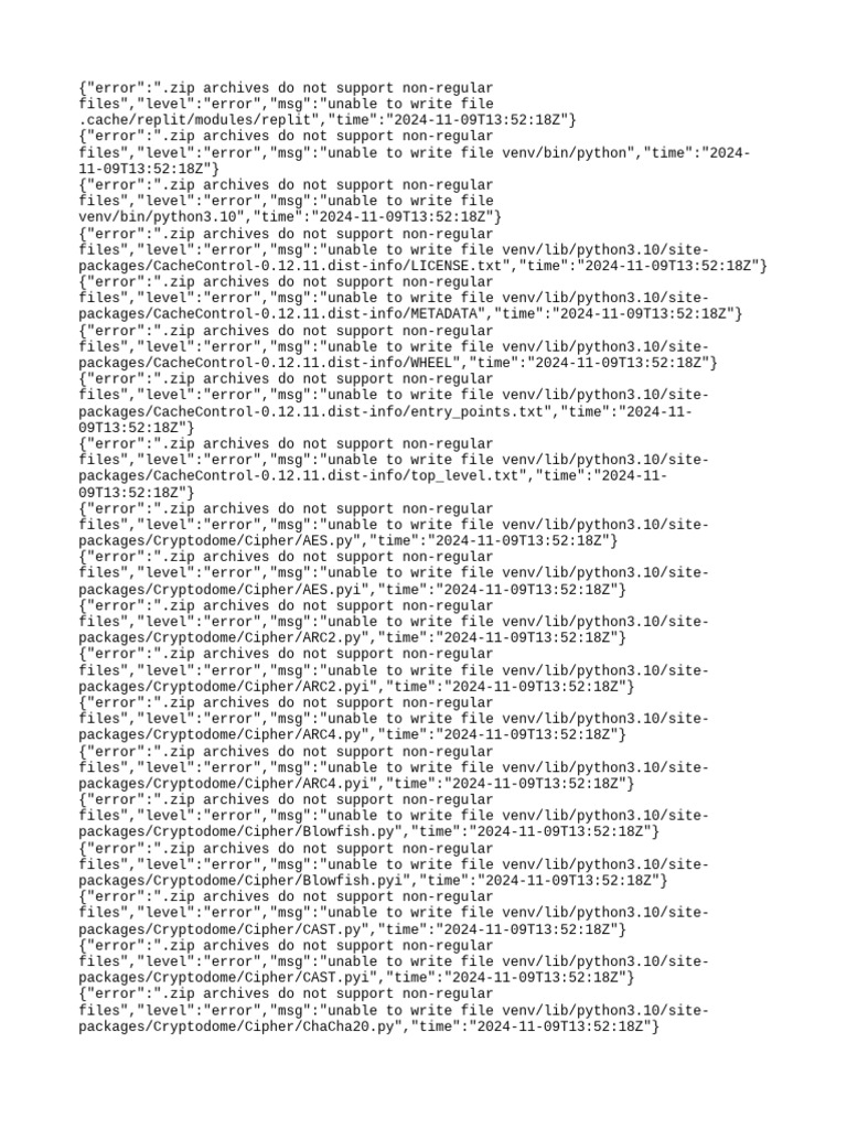 Zip Archive File Writing Errors | PDF | Zip (File Format) | Information ...