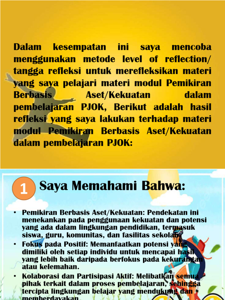 Refleksi Pemikiran Berbasis Aset PJOK | PDF | Karier & Perkembangan