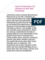 Achievement of Chemistry It