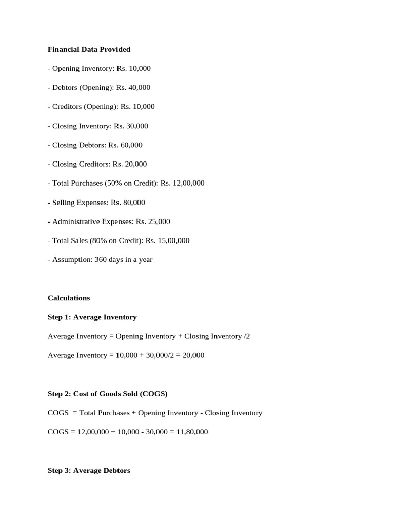 Cash Conversion Cycle Analysis | PDF