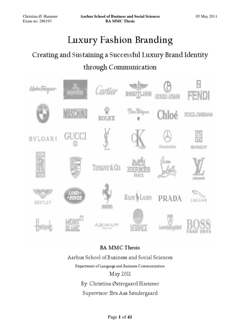 Luxury Brand Identity in Fashion | PDF | Hermeneutics | Luxury Goods
