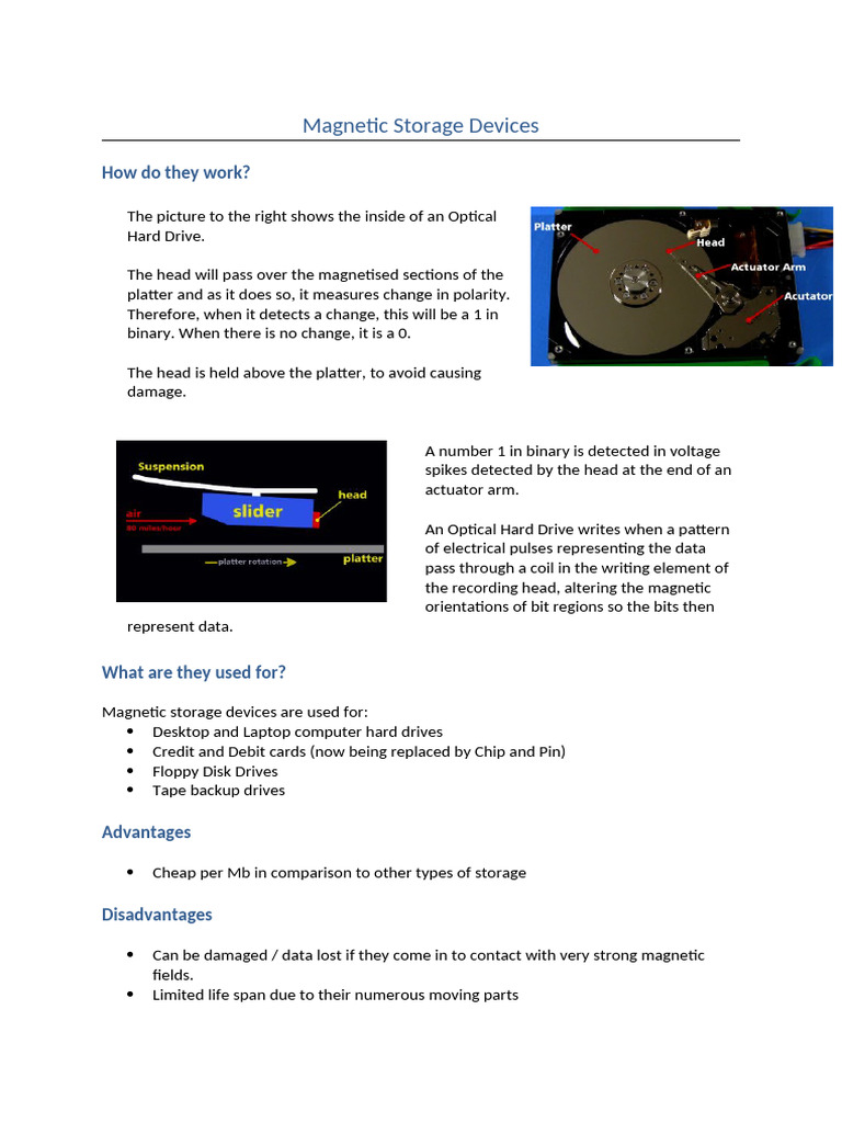 Understanding Magnetic Storage Devices | PDF | Computers