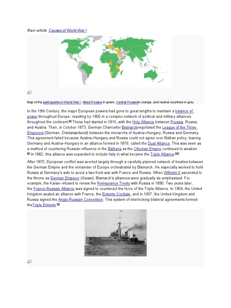 Causes of World War I Explained | PDF | German Empire | Austria Hungary