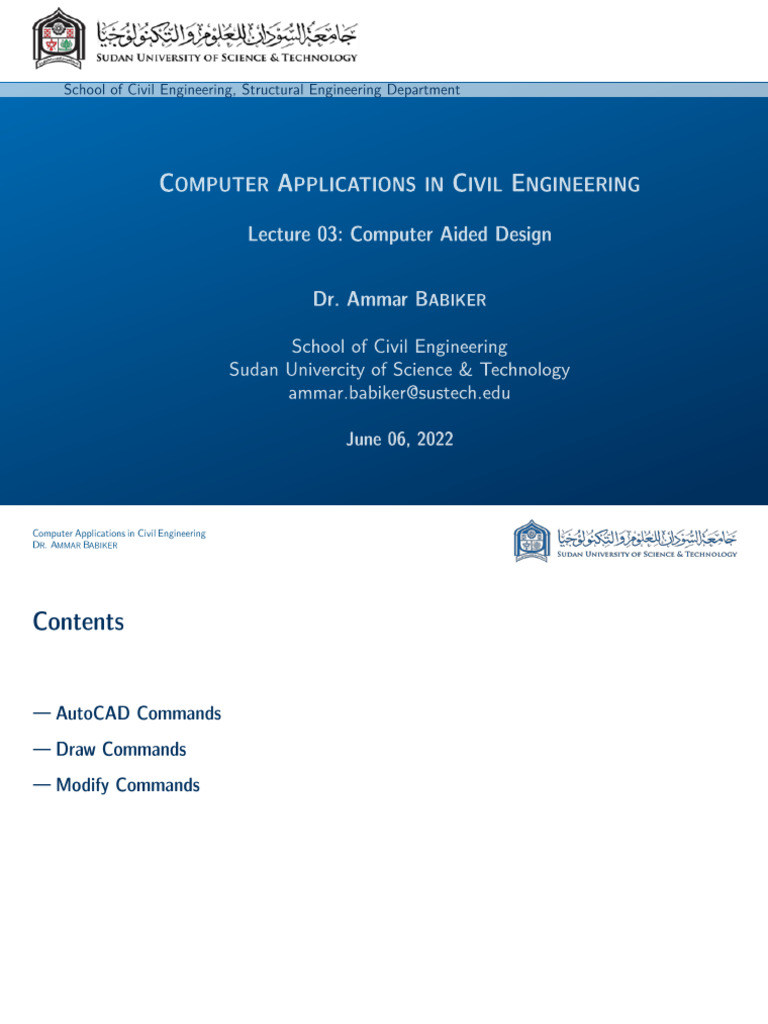 AutoCAD Commands for Civil Engineering | PDF | Circle | Diameter