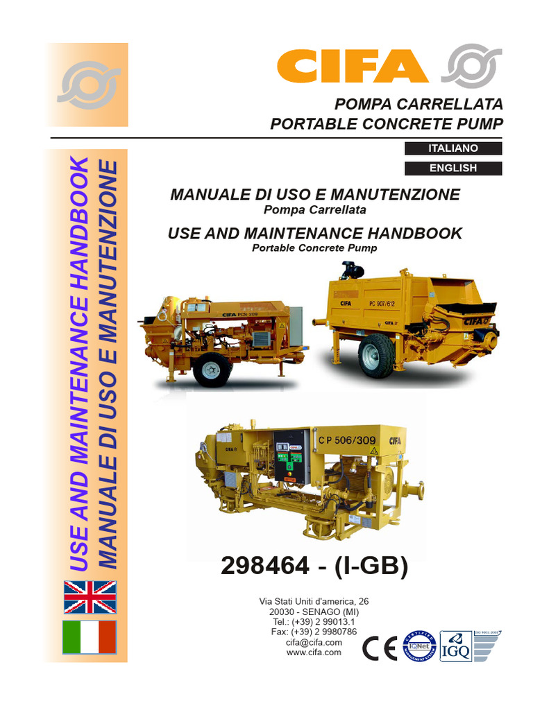Cifa Use Maintainence Trailer Pump | PDF