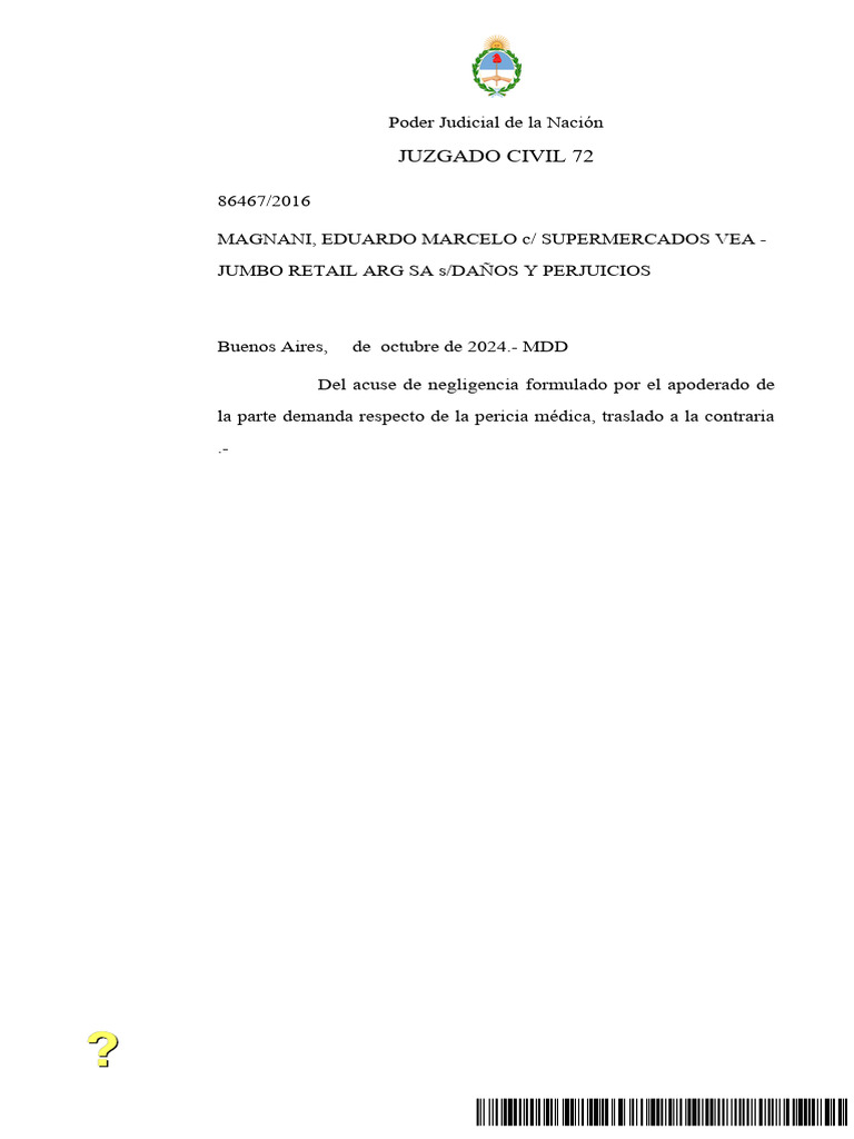 Ej Negligencia + Sent Interlo | PDF | Testigo experto | Judicaturas