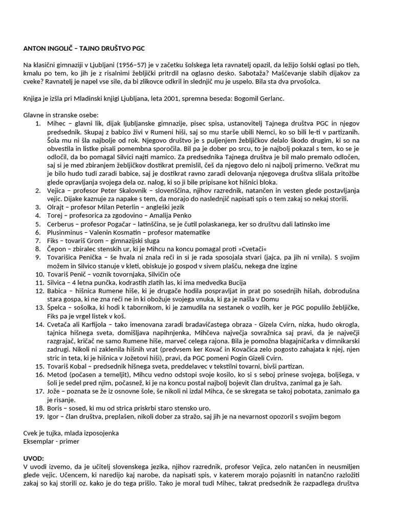 Anton Ingolic Tanjo Drustvo PGC | PDF