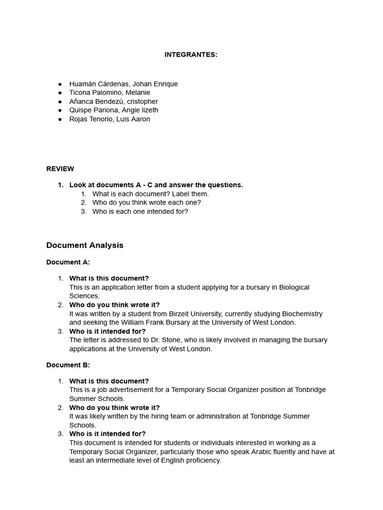 Academic Document Analysis Guide | PDF