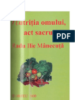 Radu Ilie Manecuta - Nutritia Omului Act Sacru
