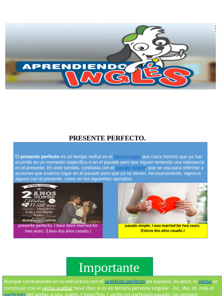 Uso del Presente Perfecto en Inglés | PDF | Verbo | Relaciones sintácticas