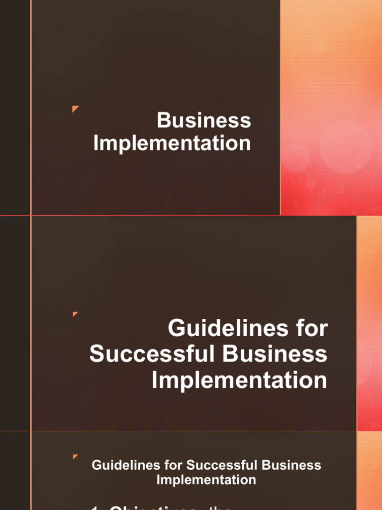 Business Implementation Guidelines & Requirements | PDF | Business ...
