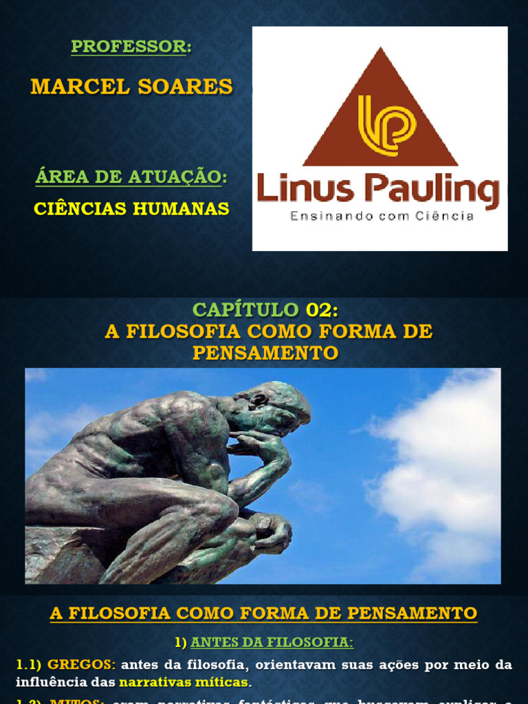 A Filosofia Como Forma de Pensamento | PDF | Pensamento | Grécia Antiga