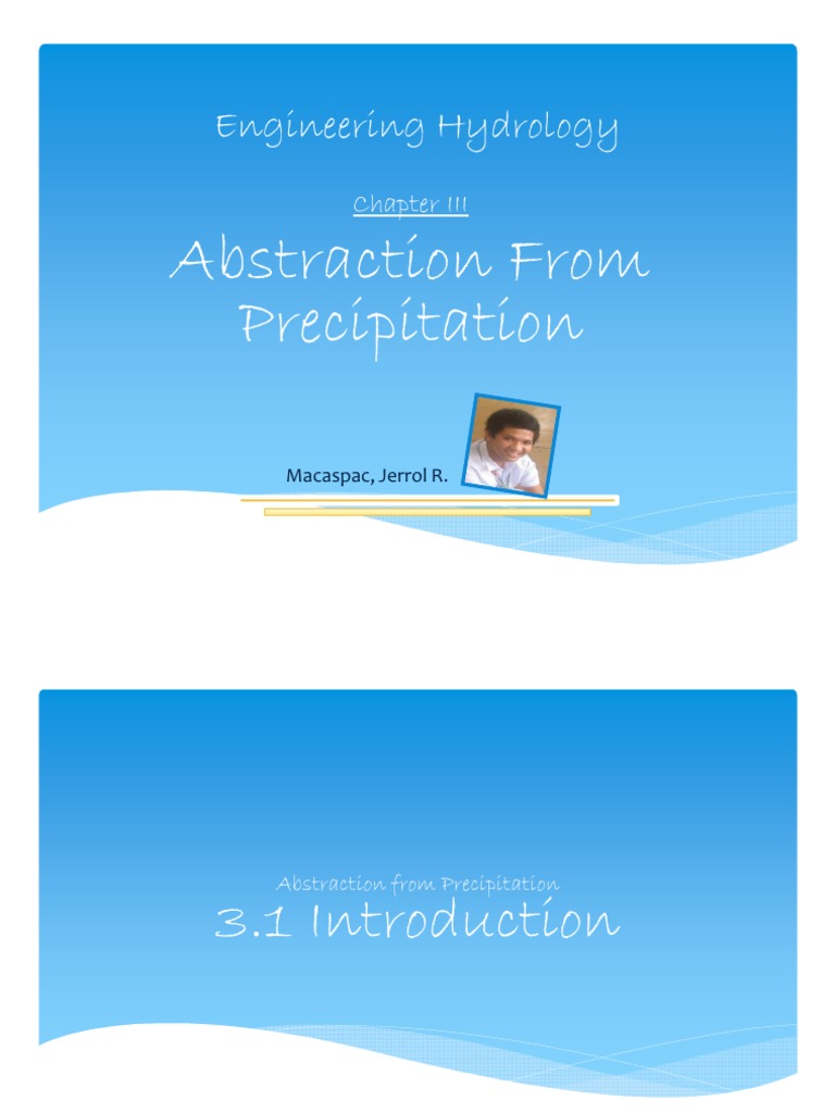Hydrology: Abstraction and Precipitation | PDF | Evapotranspiration ...