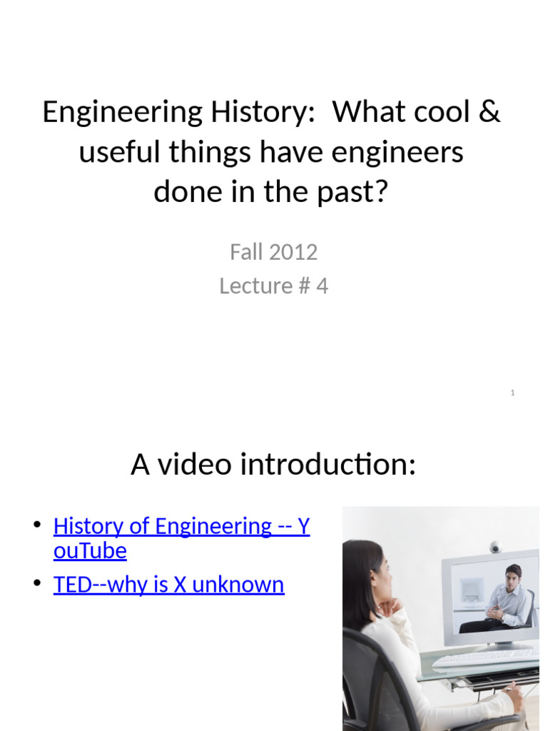 ECS1200 4 EngineeringHistory v1JC | PDF | Engineering | Engines
